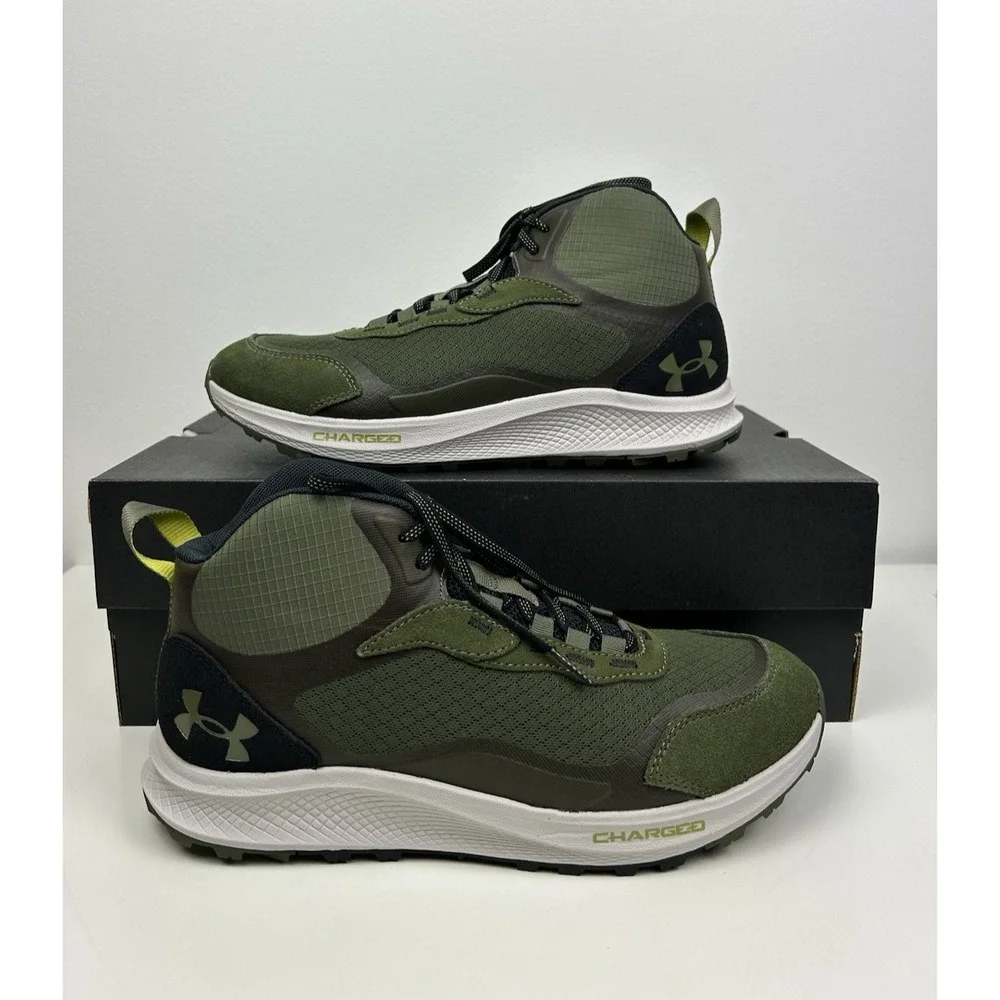 UA Charged Bandit Trek 2 Green Grey Mens Size 10.5 Hiking Athletic 3024267-300